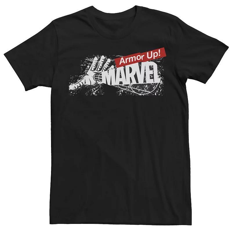 Men's Marvel Iron Man Armor Up! Arc Beam Logo Tee, Size: Large, Black Product Image