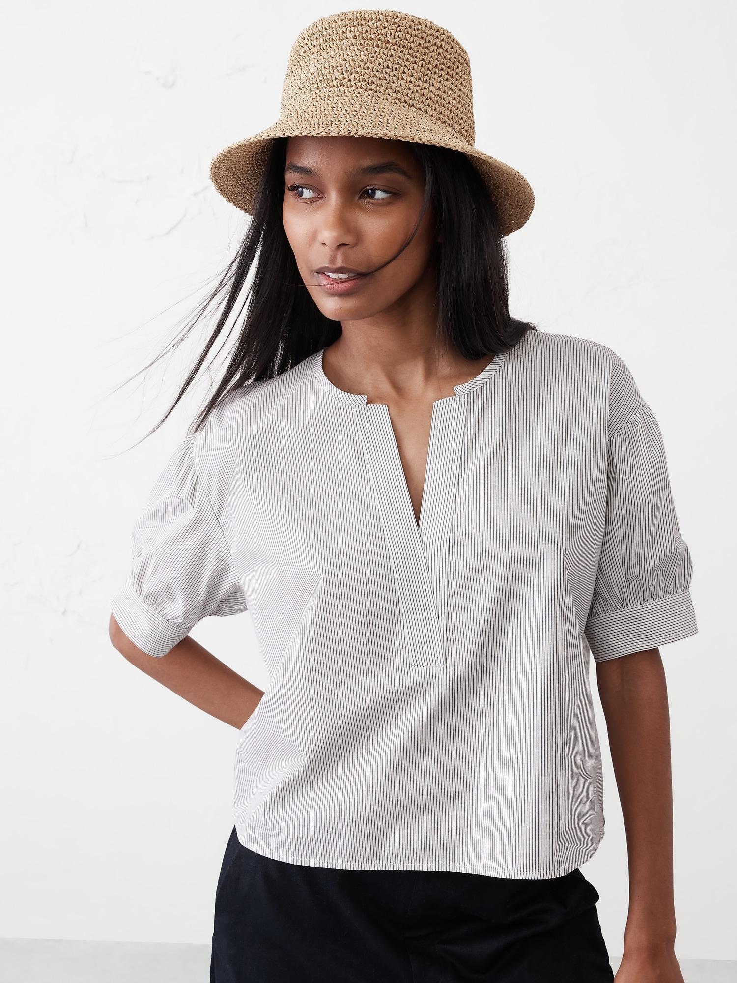 Puff-Sleeve Popover Top Product Image