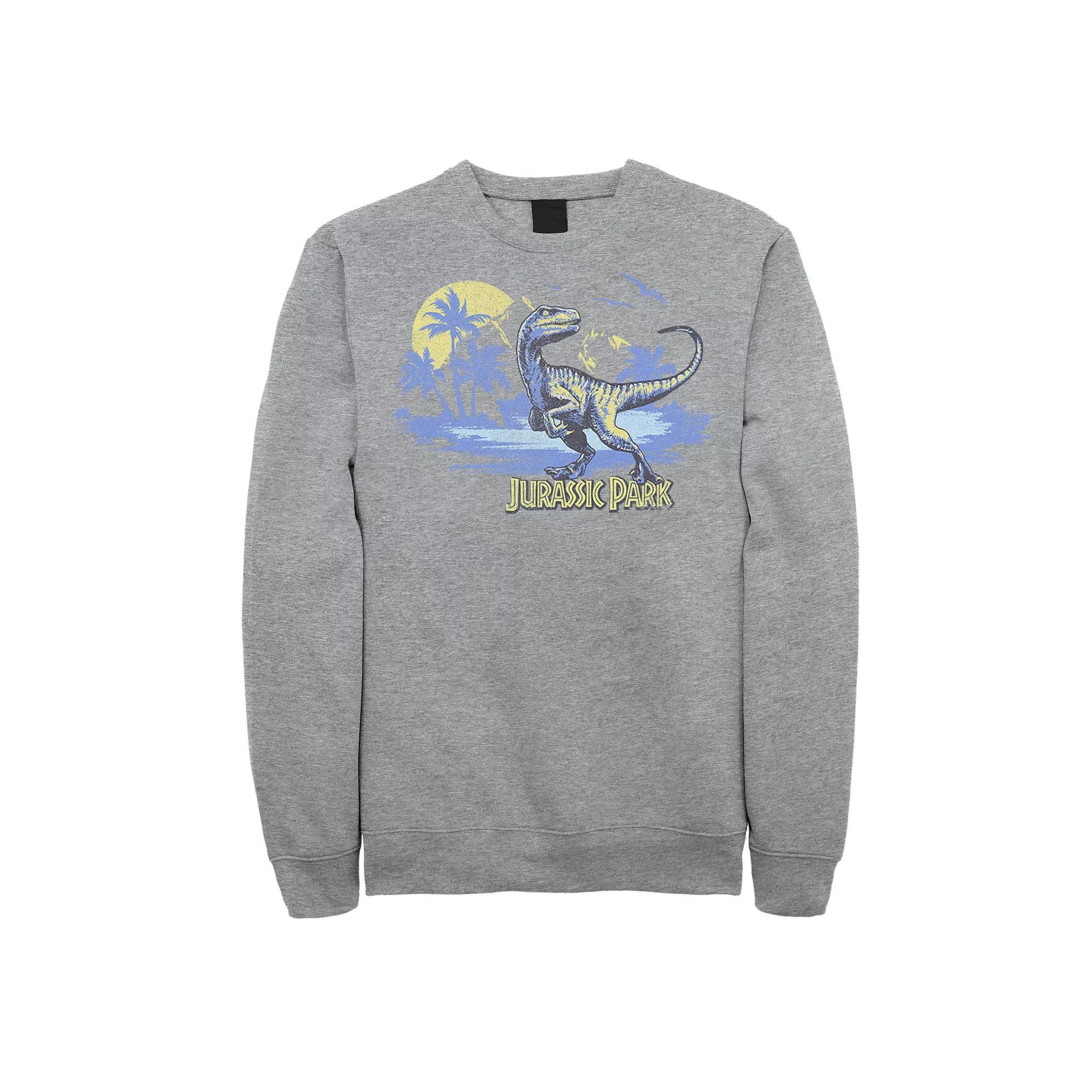 Men's Jurassic Park Raptor Distressed Portrait Sweatshirt,  Product Image