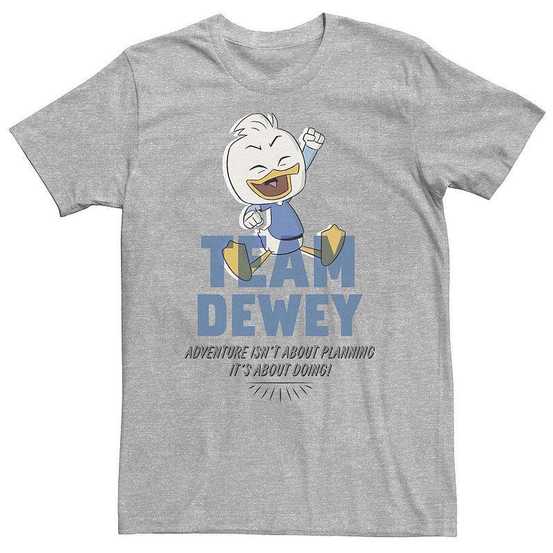 Big & Tall Disney DuckTales Team Dewey Adventure Is About Doing Tee, Men's, Size: 3XL Tall, Athletic Grey Product Image