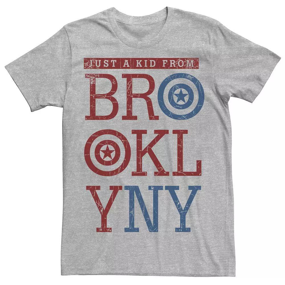 Men's Marvel Captain America Kid From BROOKLYN Stack Tee,  Product Image