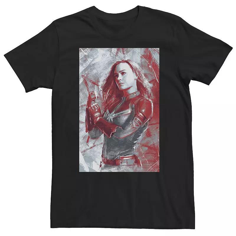 Big & Tall Marvel Avengers Endgame Captain Marvel Painting Tee, Men's, Size: 4XL, Black Product Image