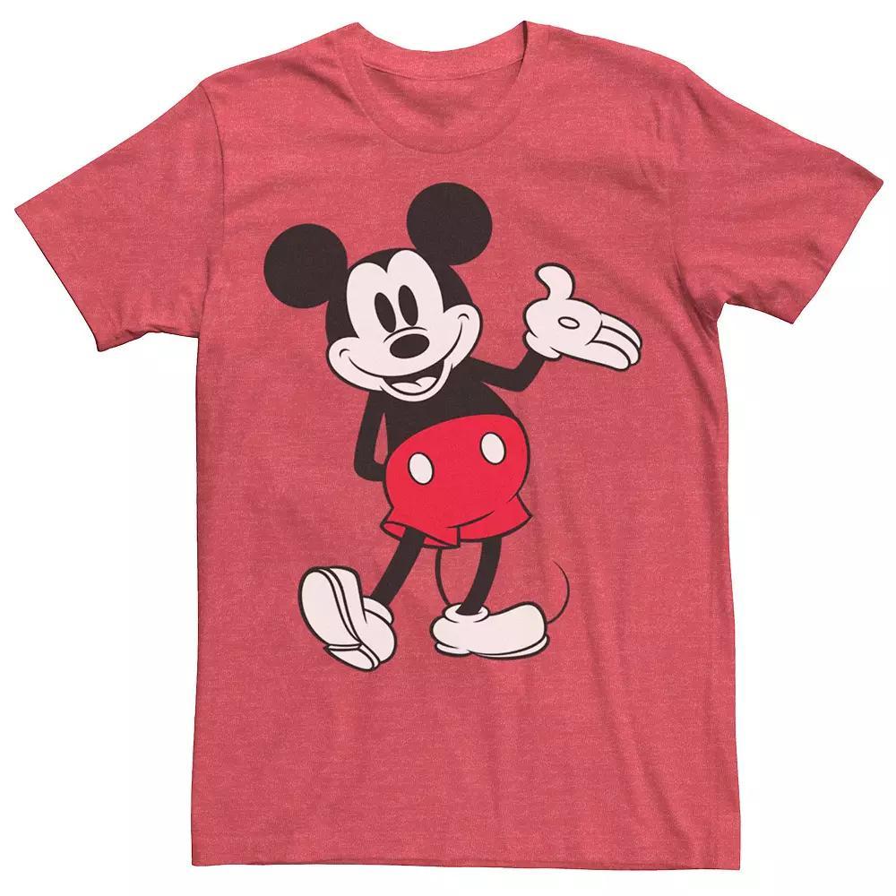 Disney's Mickey Mouse Men's Candid Portrait Tee, Size: Large, Red Grey Product Image