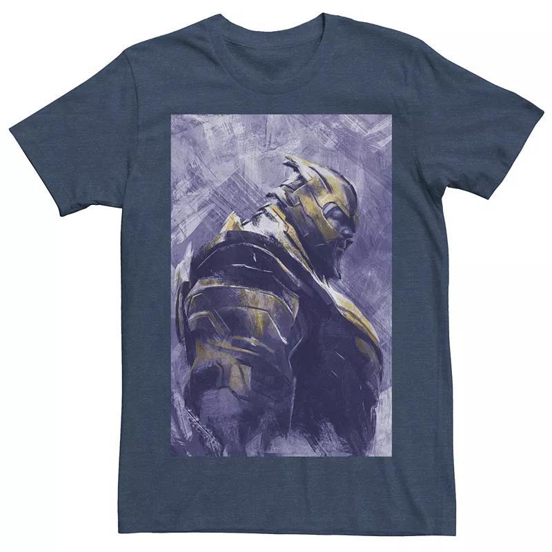 Men's Marvel Avengers Endgame Thanos Paint Tee, Size: Small, Navy Grey Product Image