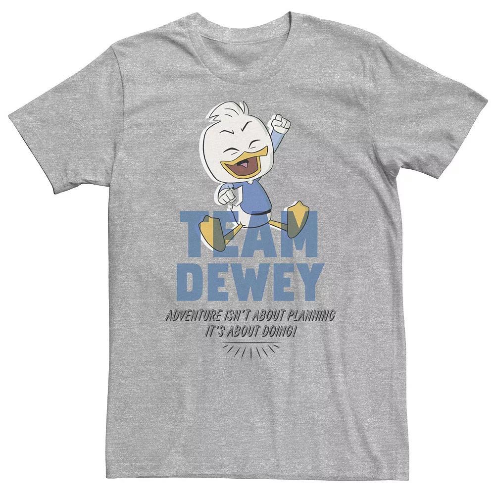 Big & Tall Disney DuckTales Team Dewey Adventure Is About Doing Tee, Men's, Size: 3XL Tall, Athletic Grey Product Image