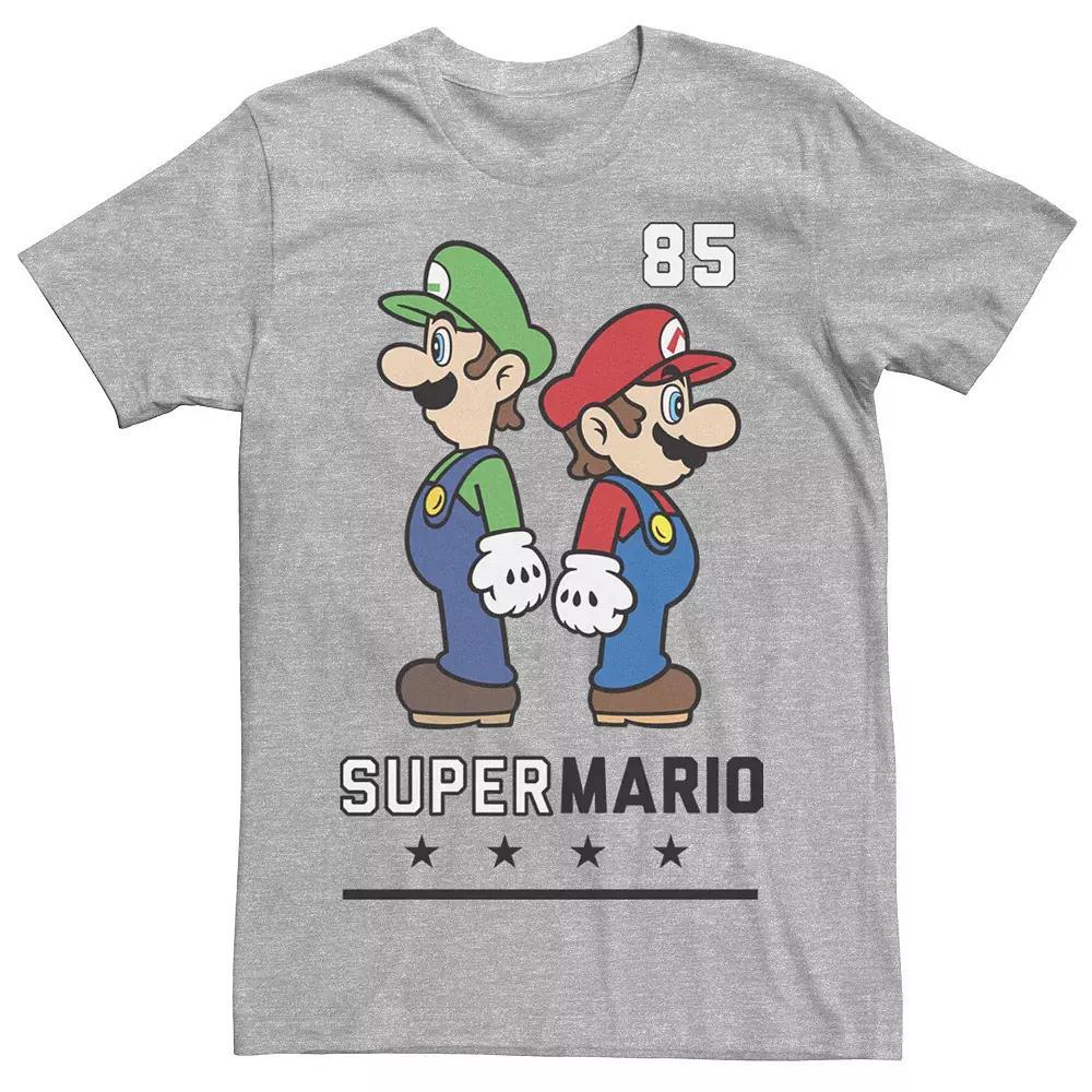 Men's Nintendo Super Mario Luigi Back to Back Athletic 85 Graphic Tee,  Product Image