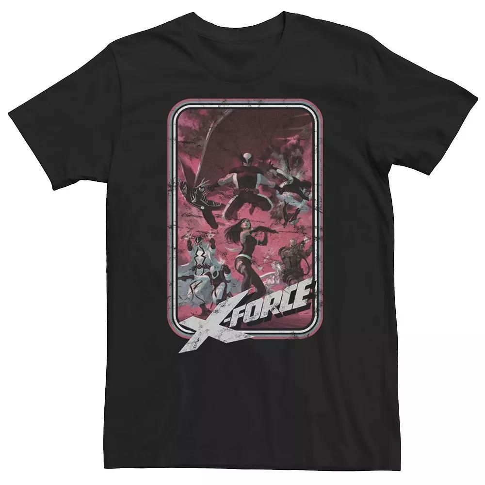 Big & Tall Marvel X-Force Group Shot Action Pose Poster Tee, Men's, Size: 4XL, Black Product Image