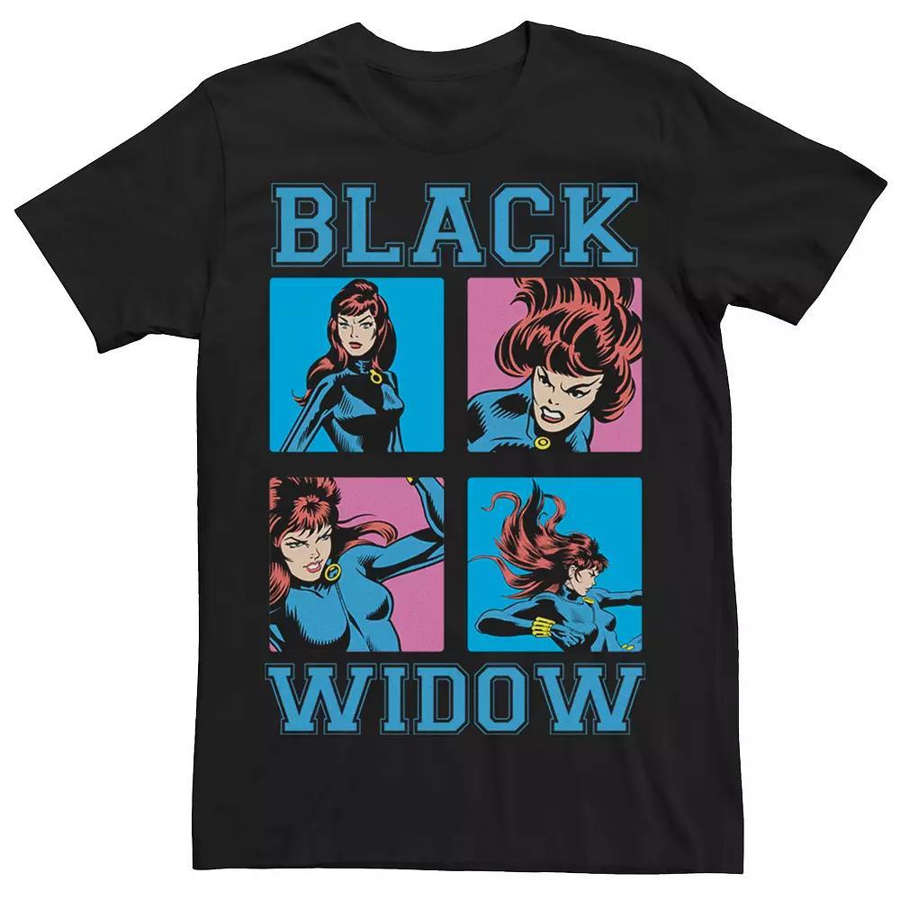 Men's Marvel Black Widow Classic Retro Comic Boxed Up Action Shot Tee, Size: XXL Product Image