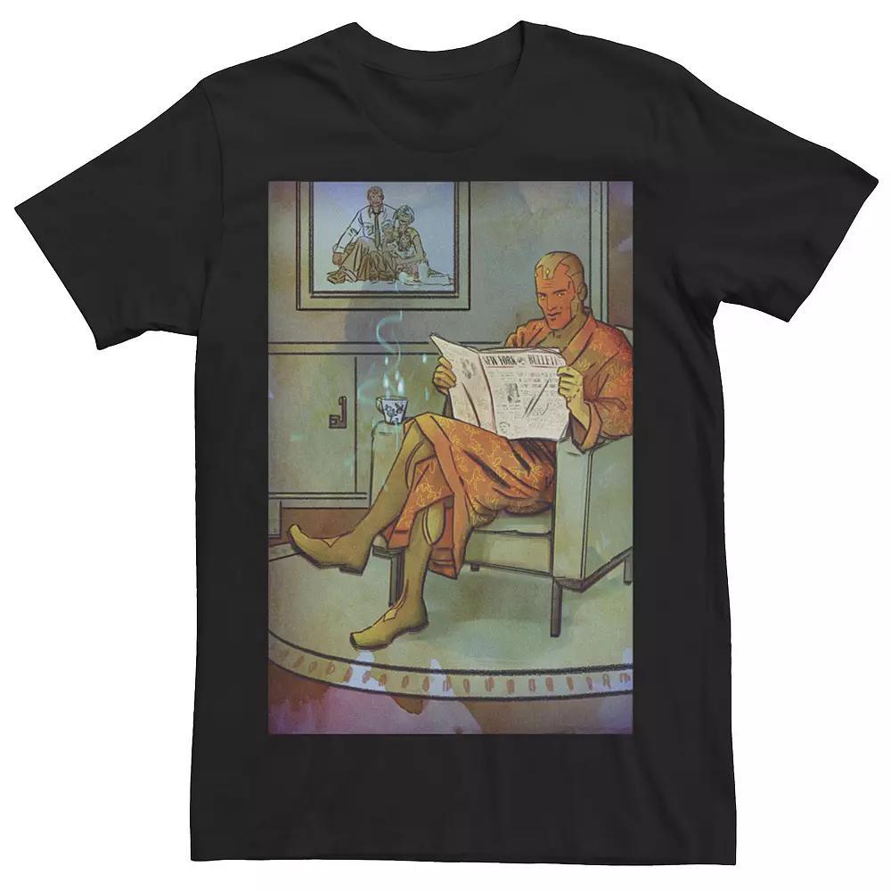Men's Marvel Vision Relax Poster Tee, Size: Large, Black Product Image