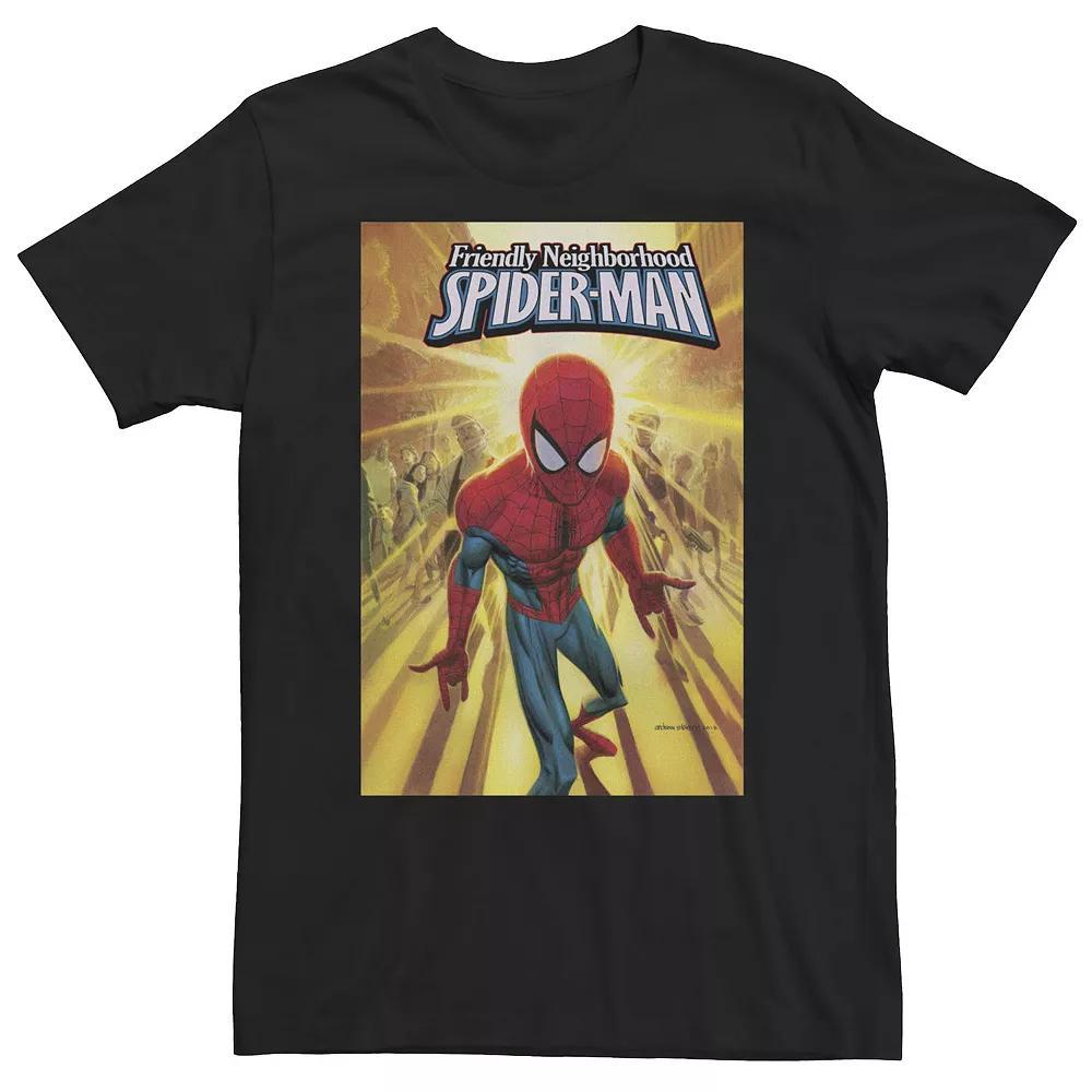 Big & Tall Marvel Comixology Spider-Man The Fight Below Comic Cover Tee, Men's,  Product Image