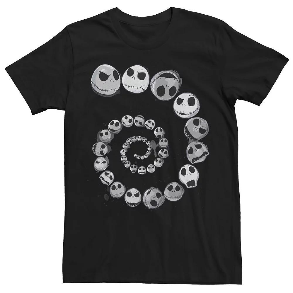 Disney's The Nightmare Before Christmas Jack Skellington Men's Emotional Spiral Tee, Size: Large, Black Product Image