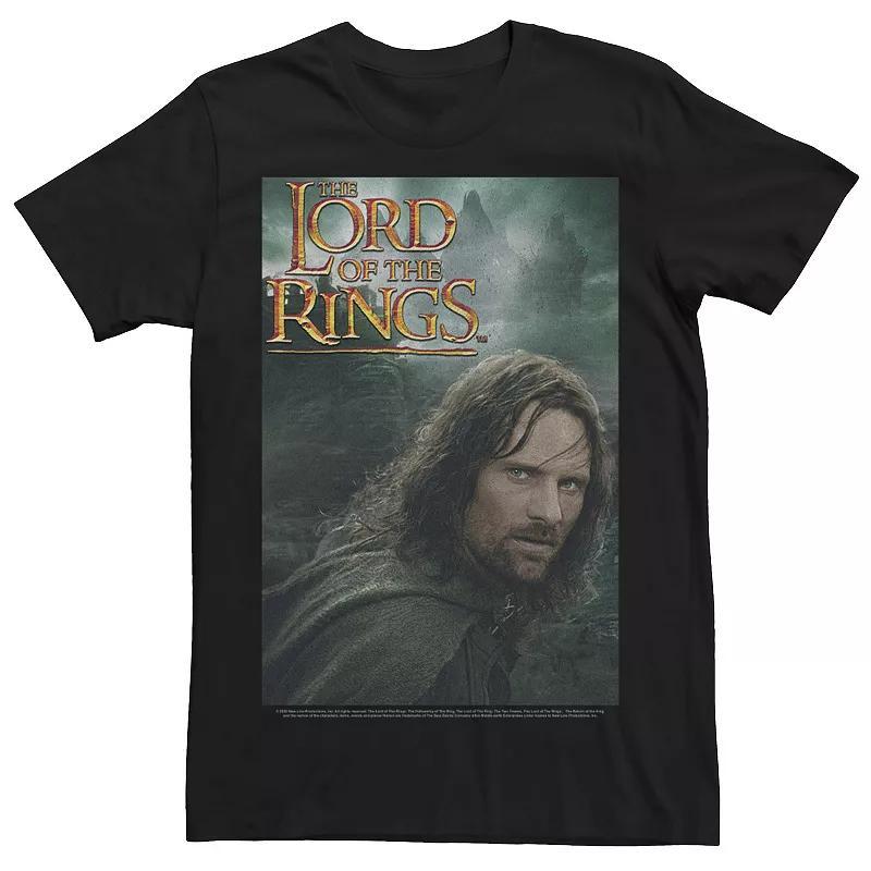 Mens Lord Of The Rings Aragon Poster Photo Real Tee Product Image