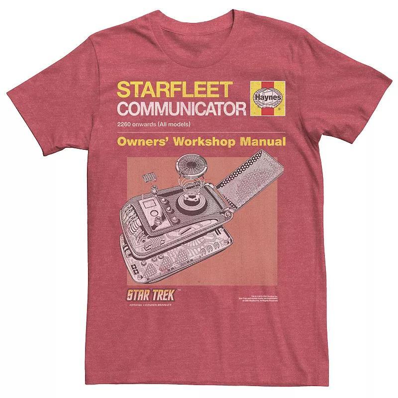 Men's Star Trek Original Series Haynes Manual Tee, Size: XXL, Red Grey Product Image