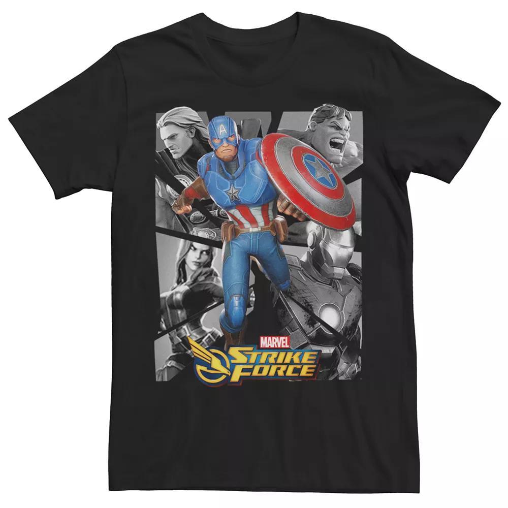 Men's Marvel Captain America Strike Force Graphic Tee, Size: XXL, Black Product Image