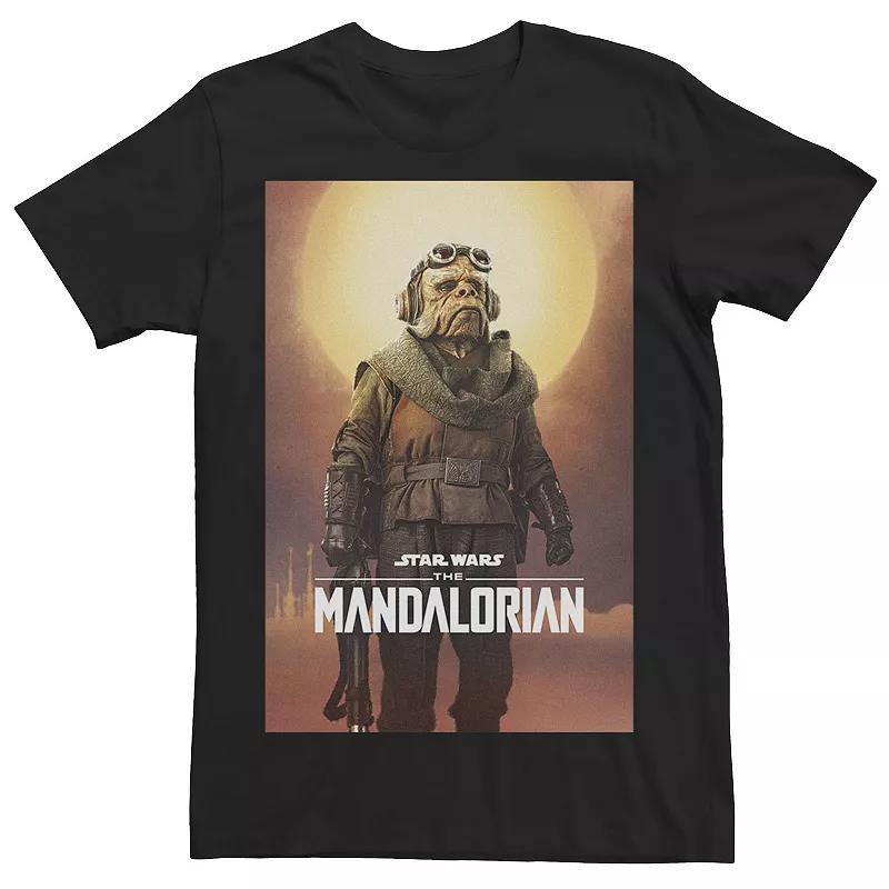 Men's Star Wars The Mandalorian Kuiil Character Poster Tee, Size: Medium, Black Product Image