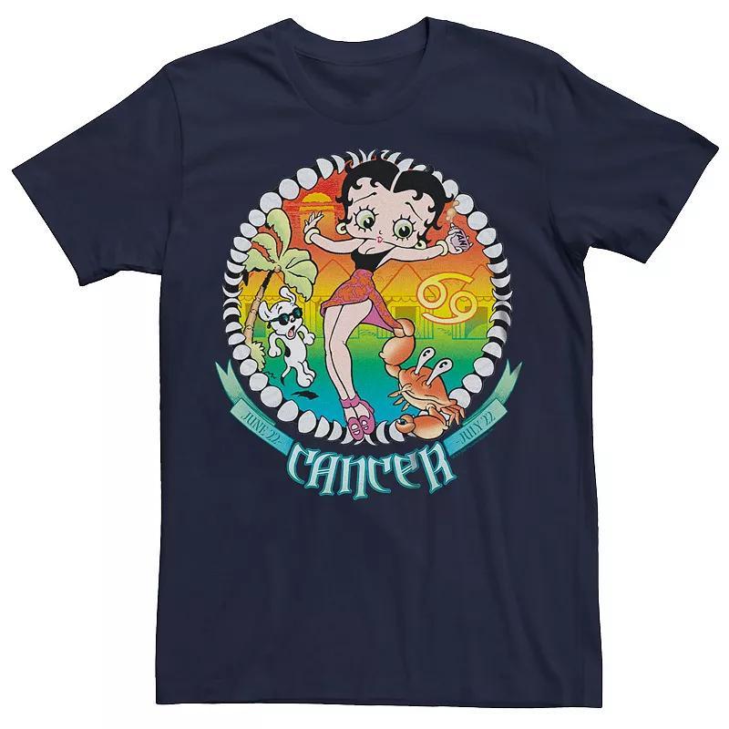 Men's Betty Boop Cancer Horoscope Tee, Size: Small, Blue Product Image