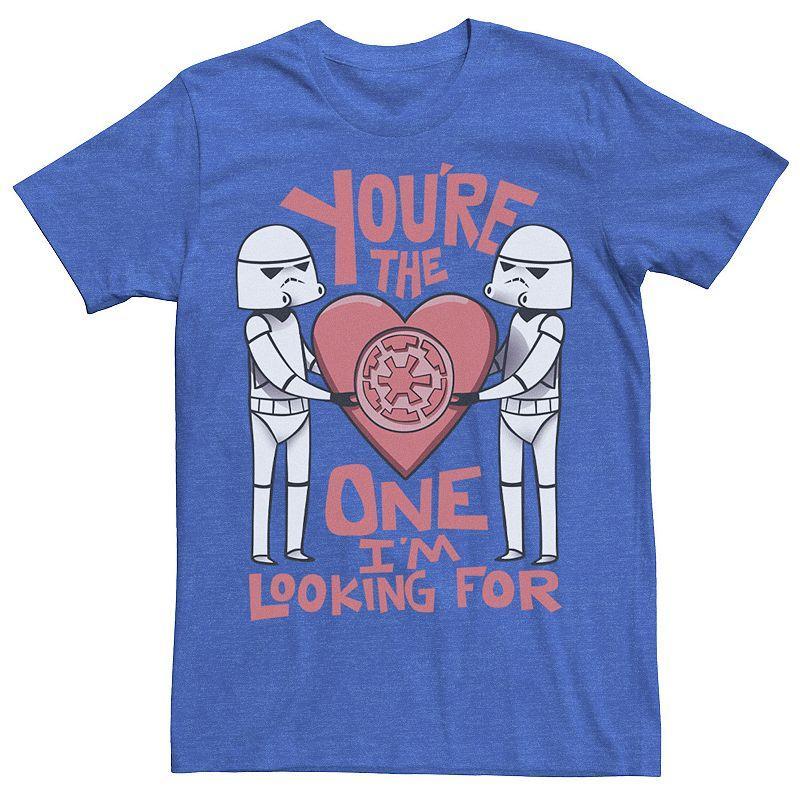 Men's Star Wars Valentine's Day "You're The One I'm Looking For" Tee, Size: Medium, Royal Grey Product Image