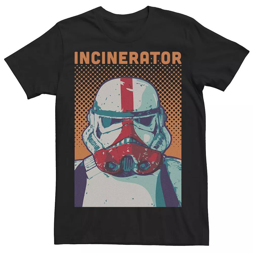 Men's Star Wars The Mandalorian Incinerator Trooper Comic Portrait Tee, Size: Small, Black Product Image