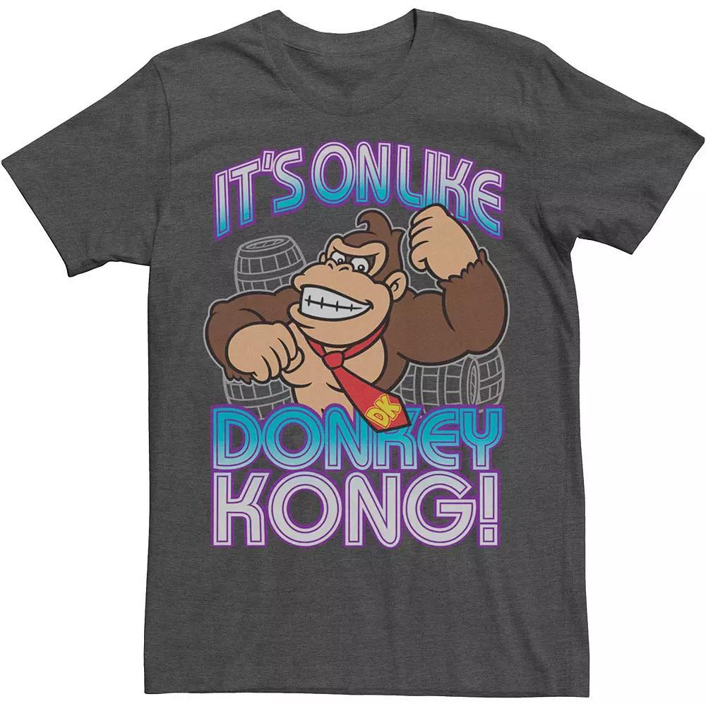 Big & Tall Nintendo Donkey Kong Its On Tee, Men's, Size: 4XL, Grey Heather Product Image