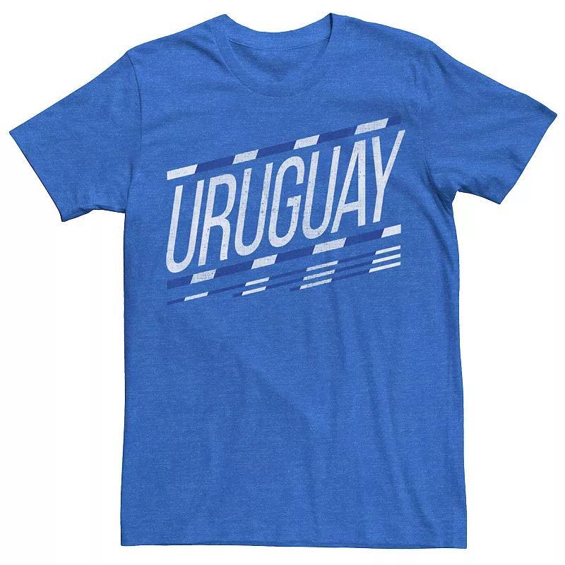 Men's Gonzales Uruguay Slanted Stripe Logo Tee, Size: XL, Royal Grey Product Image