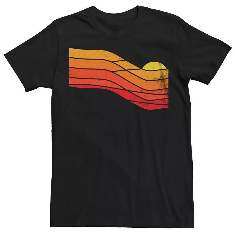 Men's 70's Retro Sunset Graphic Tee, Size: Medium, White Product Image