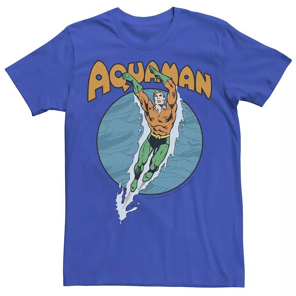 Men's DC Comics Aquaman Swimming Dance Tee, Size: XL, Grey Product Image