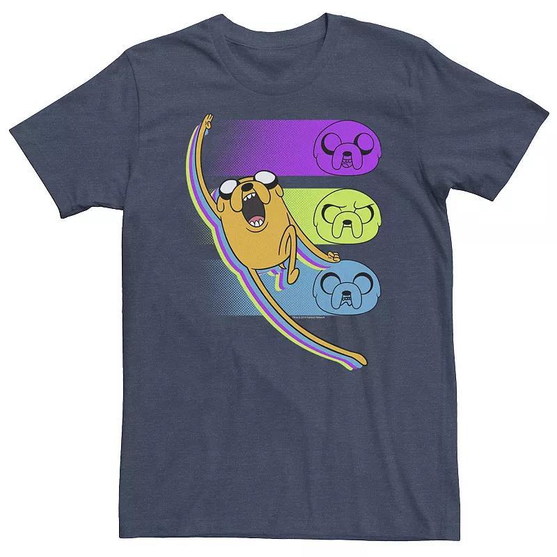 Big & Tall Cartoon Network Adventure Time Jake Emotions Tee, Men's, Size: Large Tall, Navy Grey Product Image