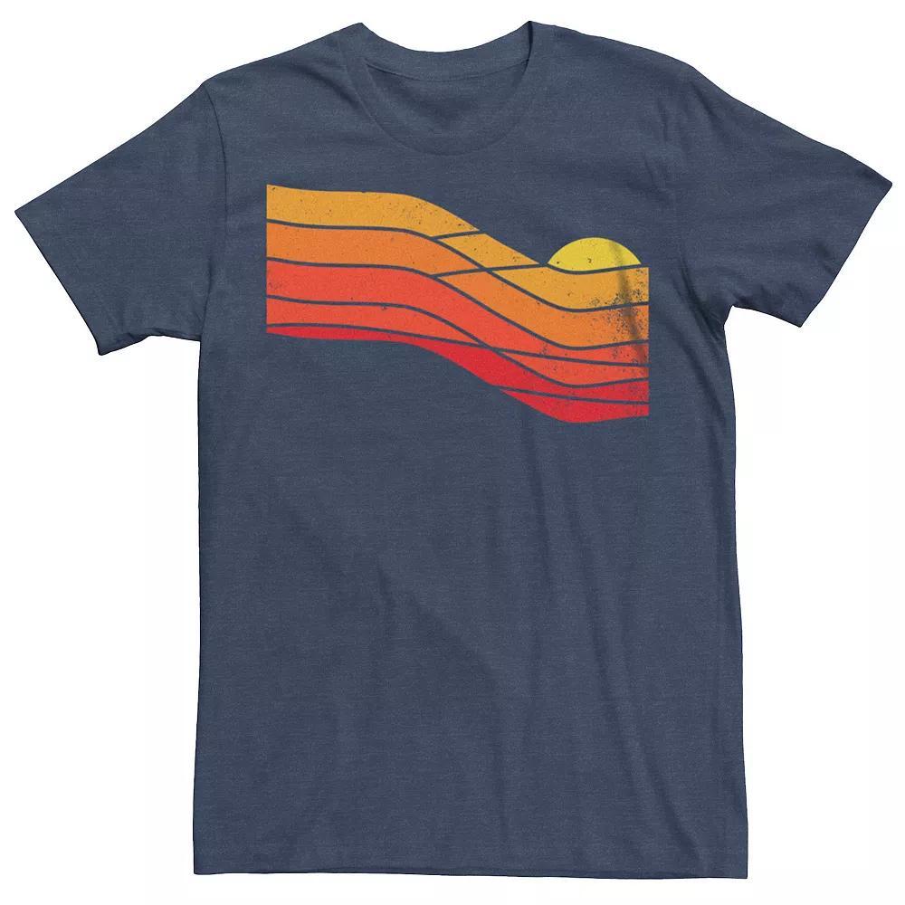 Men's 70's Retro Sunset Graphic Tee, Size: Small, White Product Image