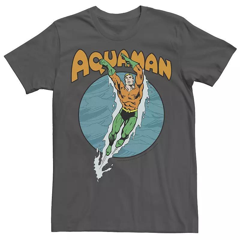 Men's DC Comics Aquaman Swimming Dance Tee, Size: XL, Grey Product Image