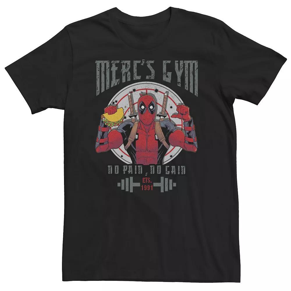 Big & Tall Marvel Deadpool Merc's Gym No Pain No Gain Tee, Men's,  Product Image