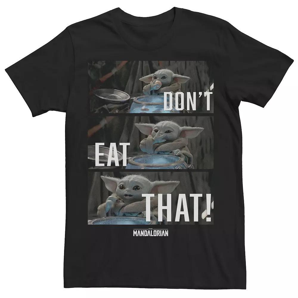 Men's Star Wars The Mandalorian The Child Don't Eat That Portrait Panels Tee,  Product Image
