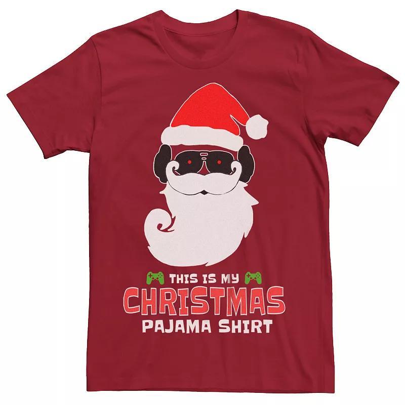 Mens Christmas My Pajama Shirt Santa Graphic Tee Red Product Image