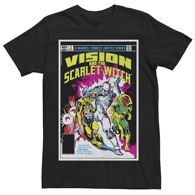 Men's Marvel Vision And The Scarlet Witch Can't Escape The Past Tee, Size: XL, Black Product Image