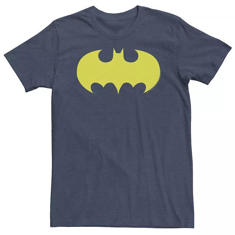 Big & Tall DC Comics Batman Solid Chest Logo Tee, Men's, Size: 5XL, Navy Grey Product Image