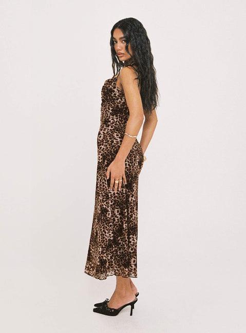 Sugar Maxi Dress Leopard Product Image