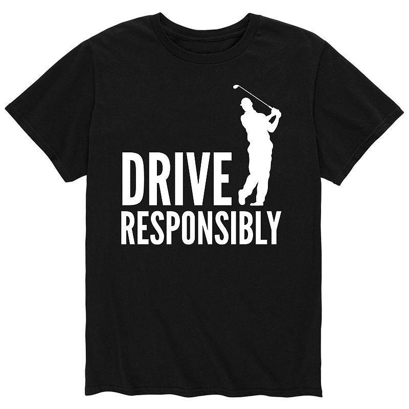 Big & Tall "Drive Responsibly" Golfer Graphic Tee, Men's,  Product Image