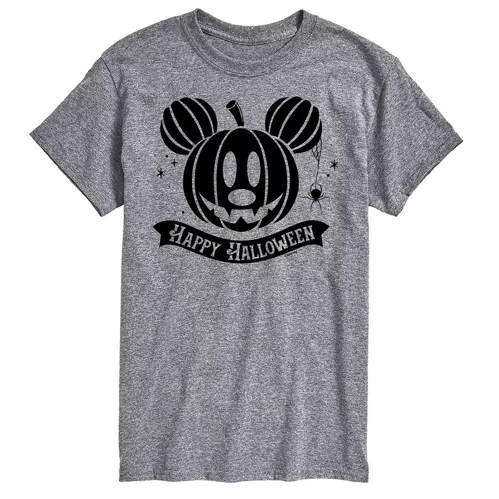 Disney's Mickey Mouse & Friends Big & Tall Happy Halloween Pumpkin Graphic Tee, Men's, Size: 5XB, Gray Product Image