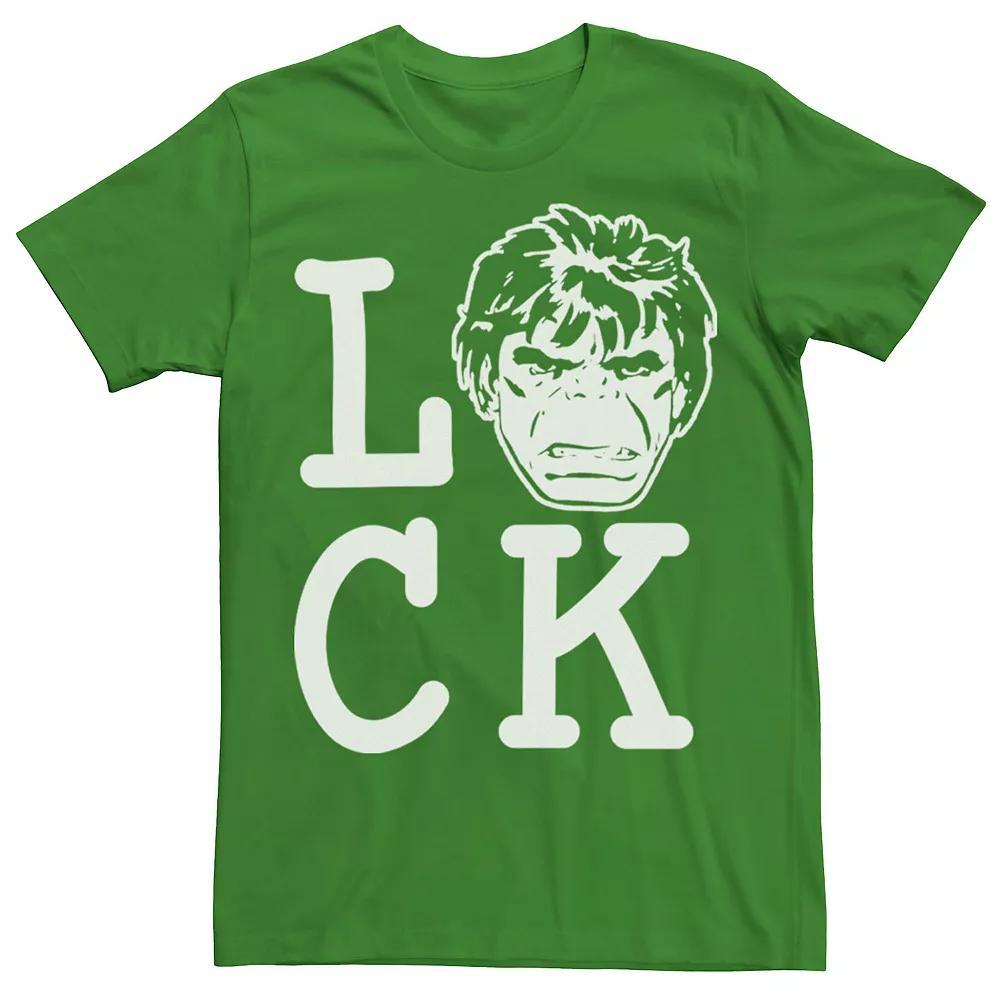 Men's Marvel Hulk Lucky St. Patrick's Day Text Tee,  Product Image