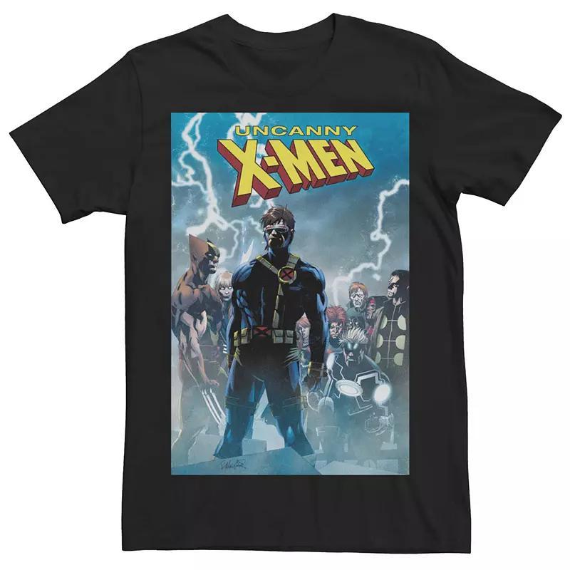 Men's Marvel Uncanny X-Men Group Comic Cover Graphic Tee, Size: Small, Black Product Image