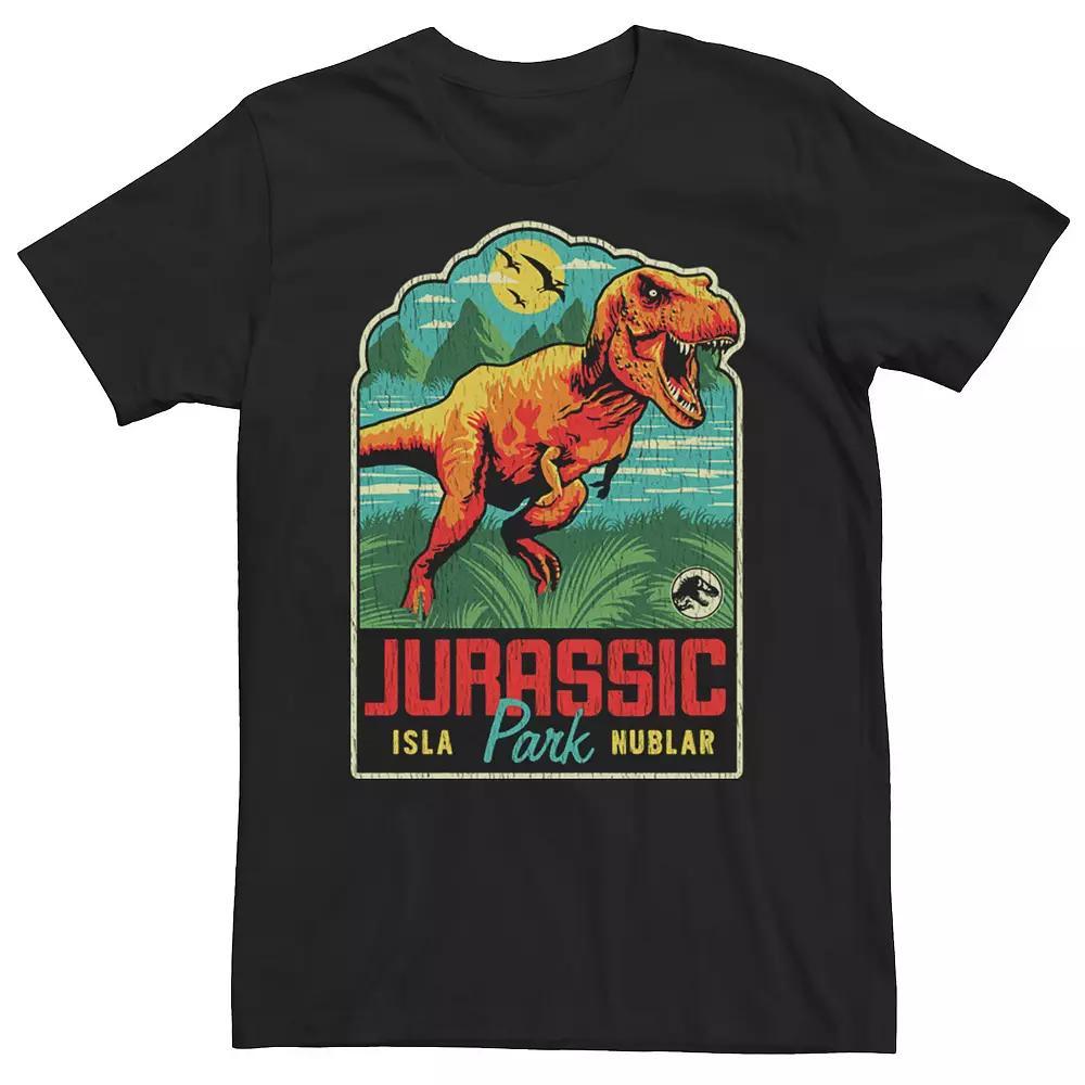 Men's Jurassic Park T-Rex Roaring Gift Shop Decal Tee, Size: XS, Black Product Image