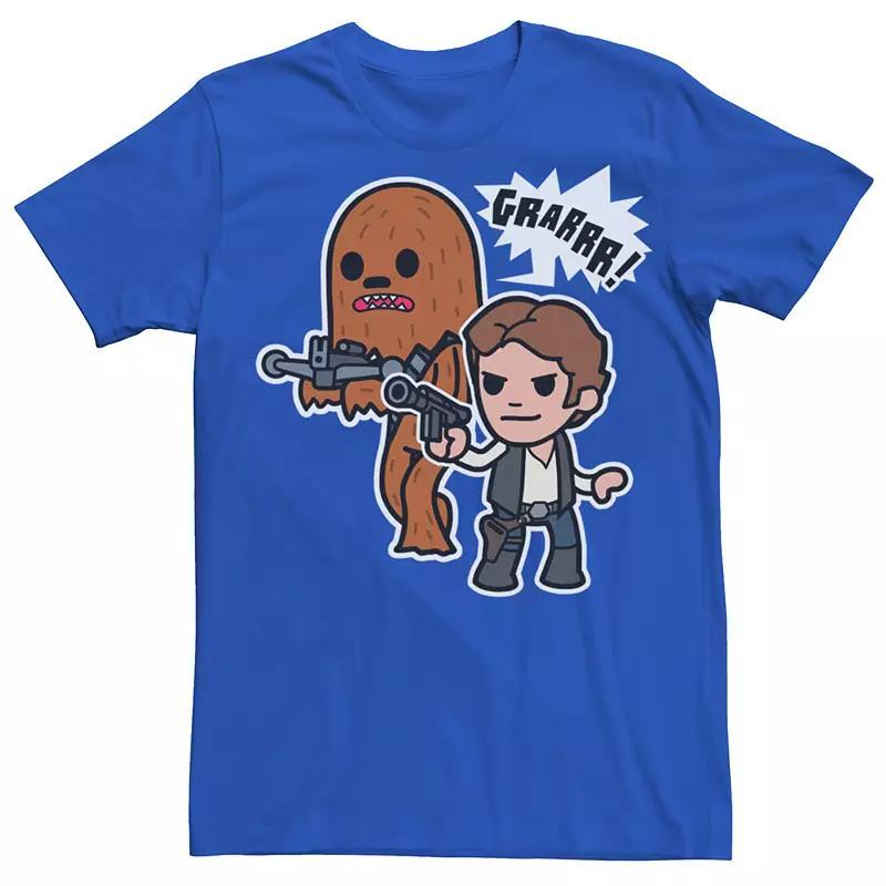 Men's Star Wars Cartoon Chewie And Han Solo Tee,  Product Image