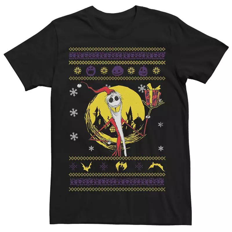 Disney's The Nightmare Before Christmas Jack Skellington Ugly Sweater Men's Tee, Size: Small, Black Product Image