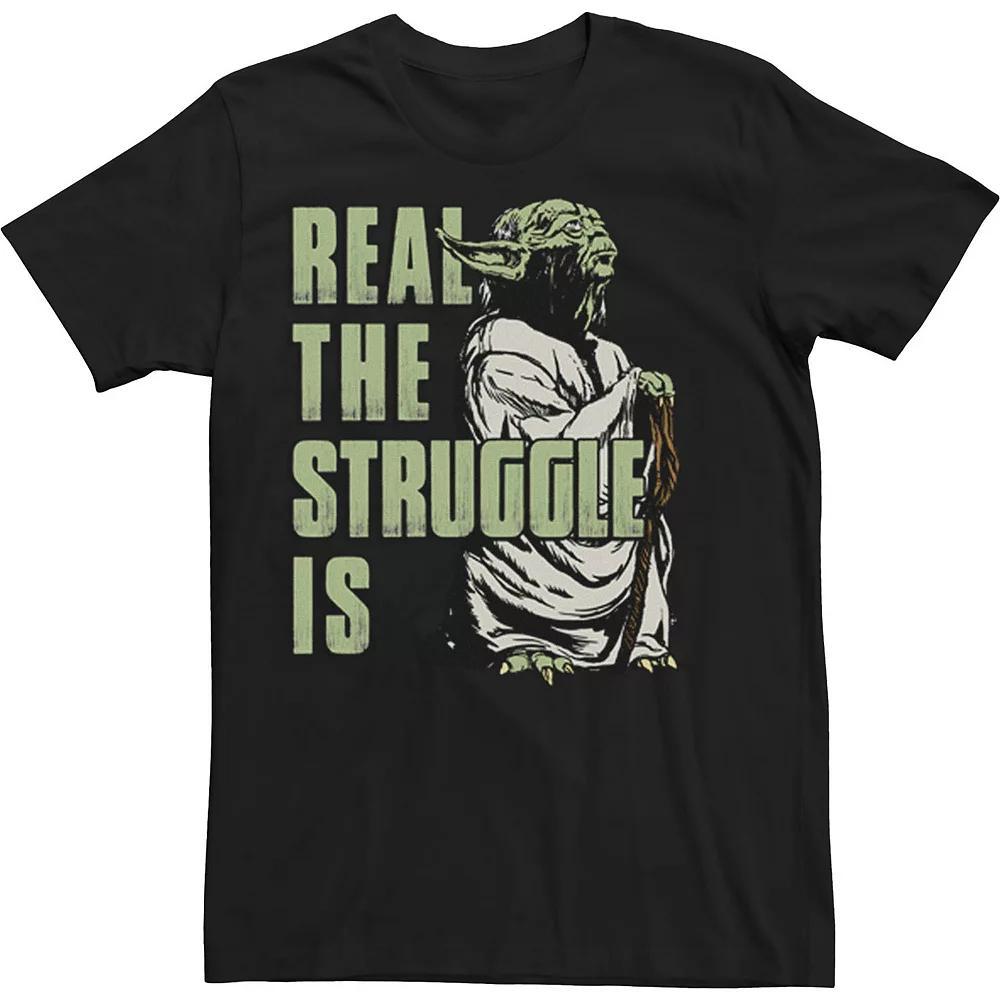 Men's Star Wars Yoda Real The Struggle Is Tee,  Product Image