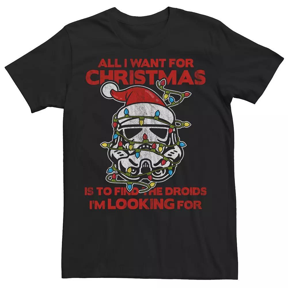Men's Star Wars Christmas Stormtrooper Wants Droids Tee,  Product Image