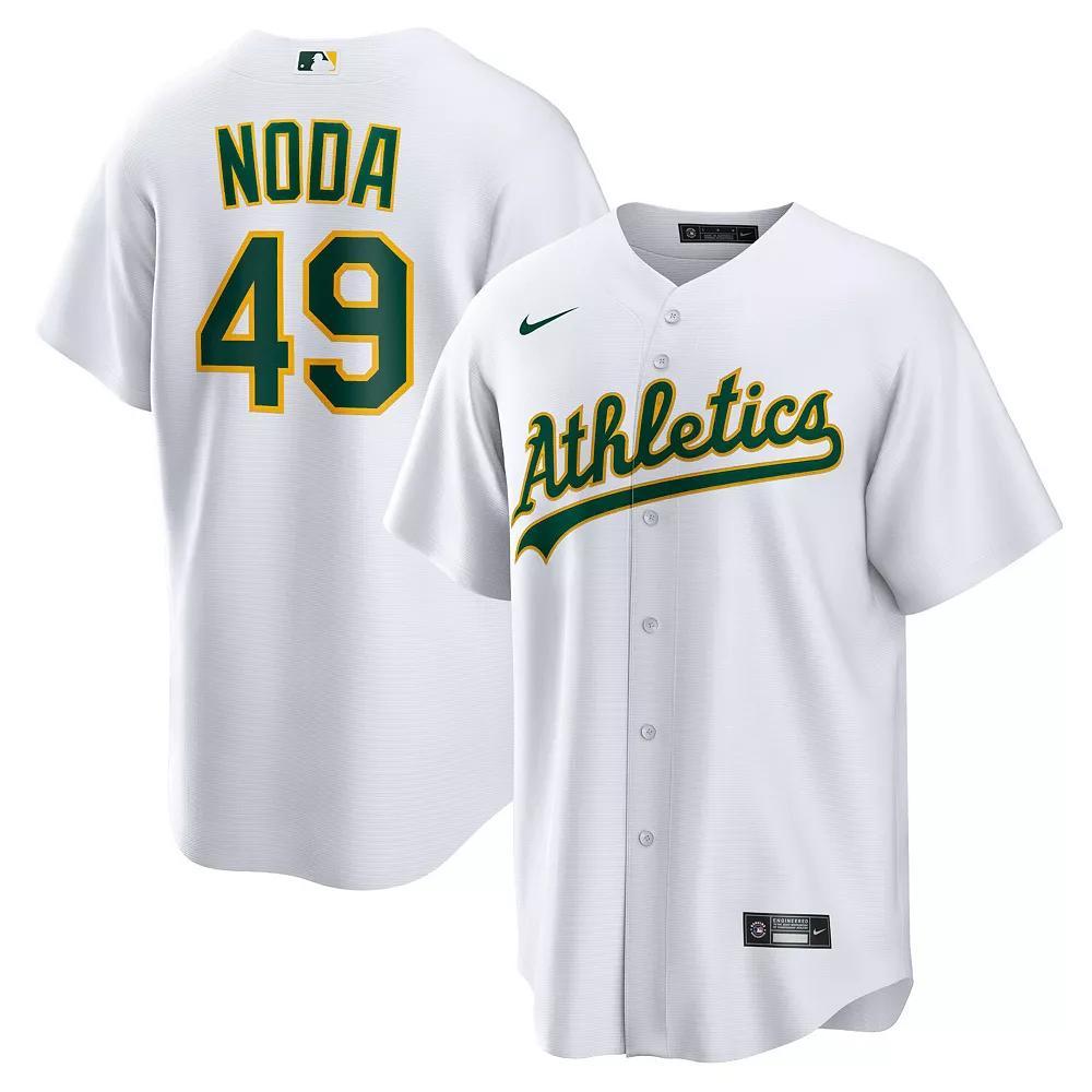 Men's Nike Ryan Noda White Oakland Athletics Home Replica Jersey, Size: Large Product Image