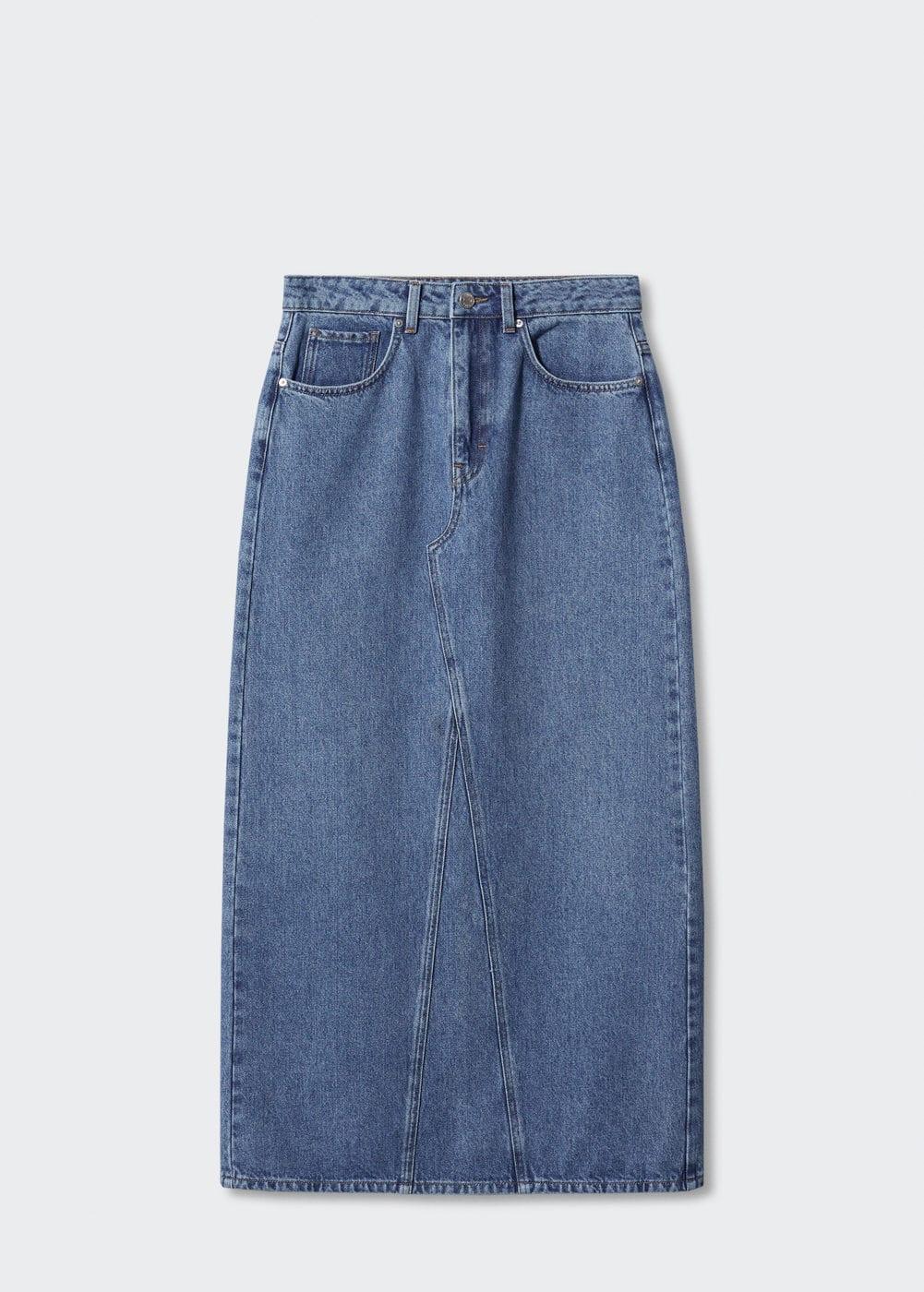 Mango Womens Denim Long Skirt Product Image