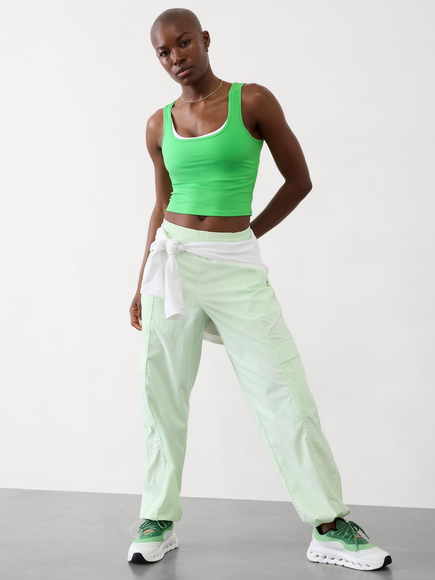 Signature Rib Square Neck Crop Tank Product Image