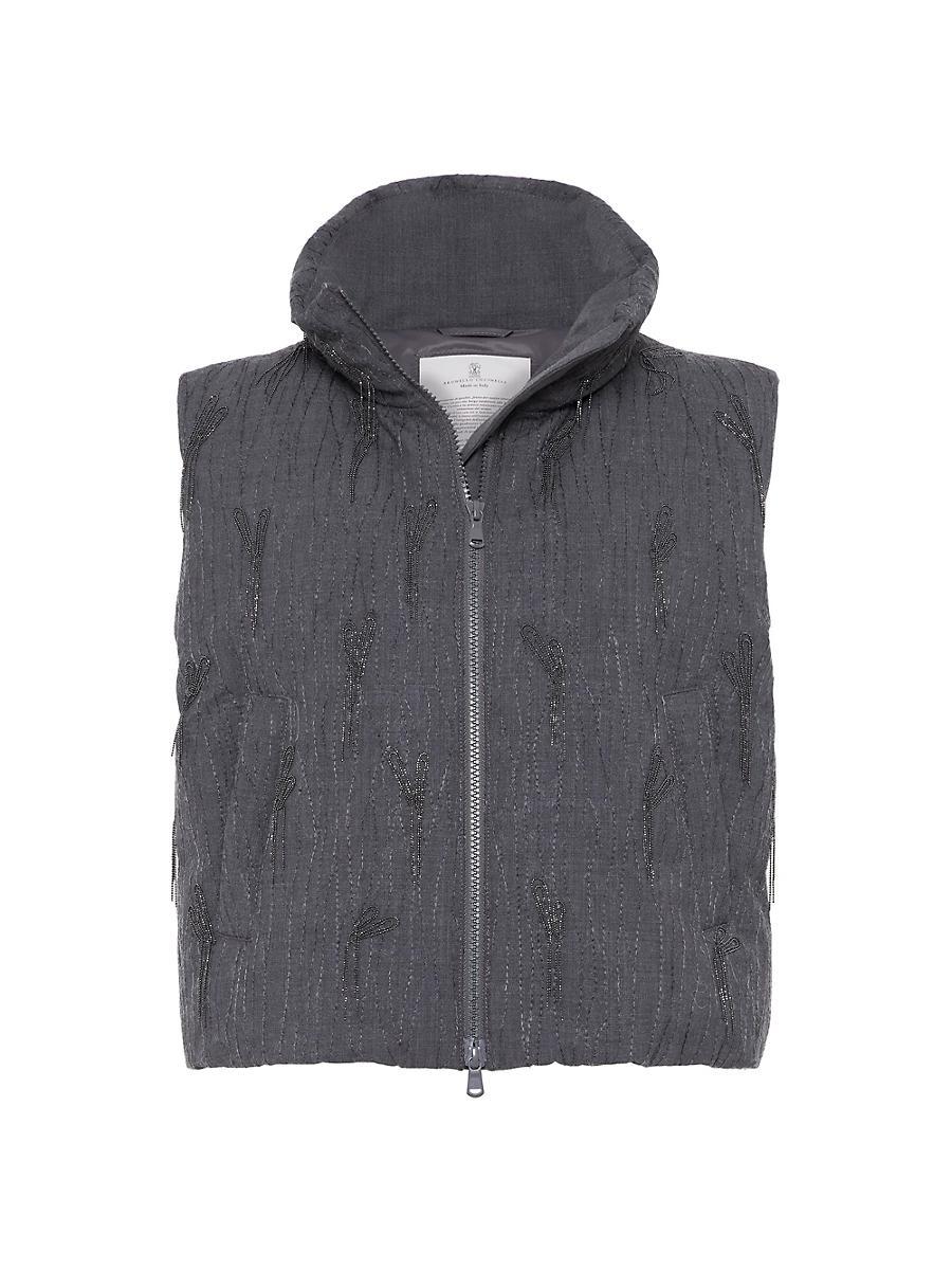 Womens Tropical Luxury Wool Down Vest Product Image