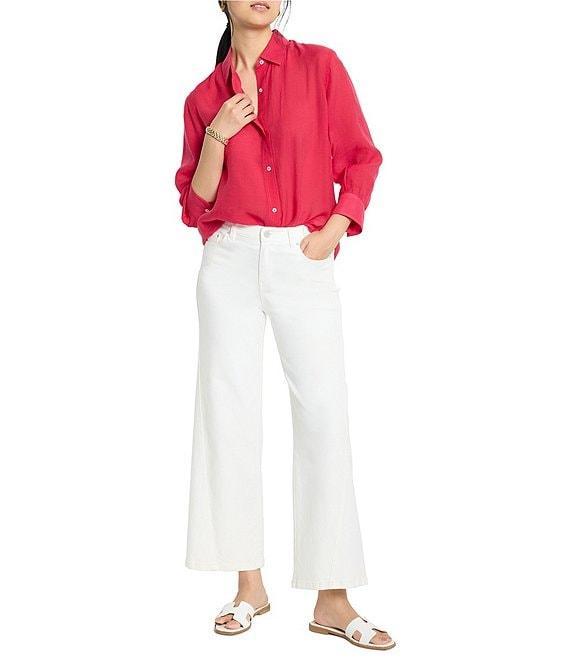 NIC + ZOE Breeze Point Collar Bracelet Sleeve Button Front Shirt Product Image