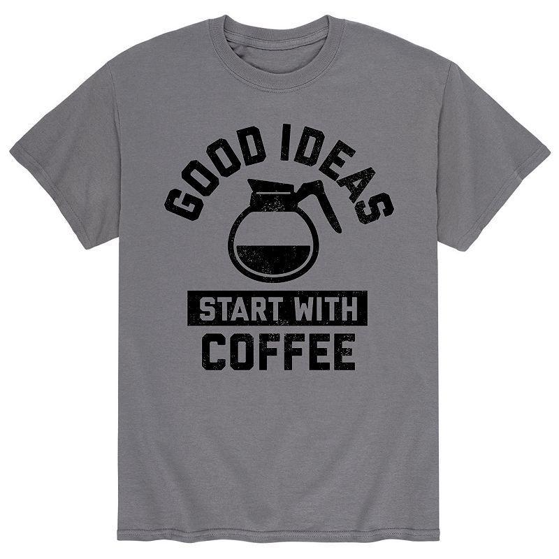 Men's Good Ideas Coffee Tee, Size: Large, Gray Product Image